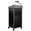 Oklahoma Sound Greystone Lectern, Sound, Rechargeable Battery, Wireless Tie Clip Mic MGSL-S/LWM-6